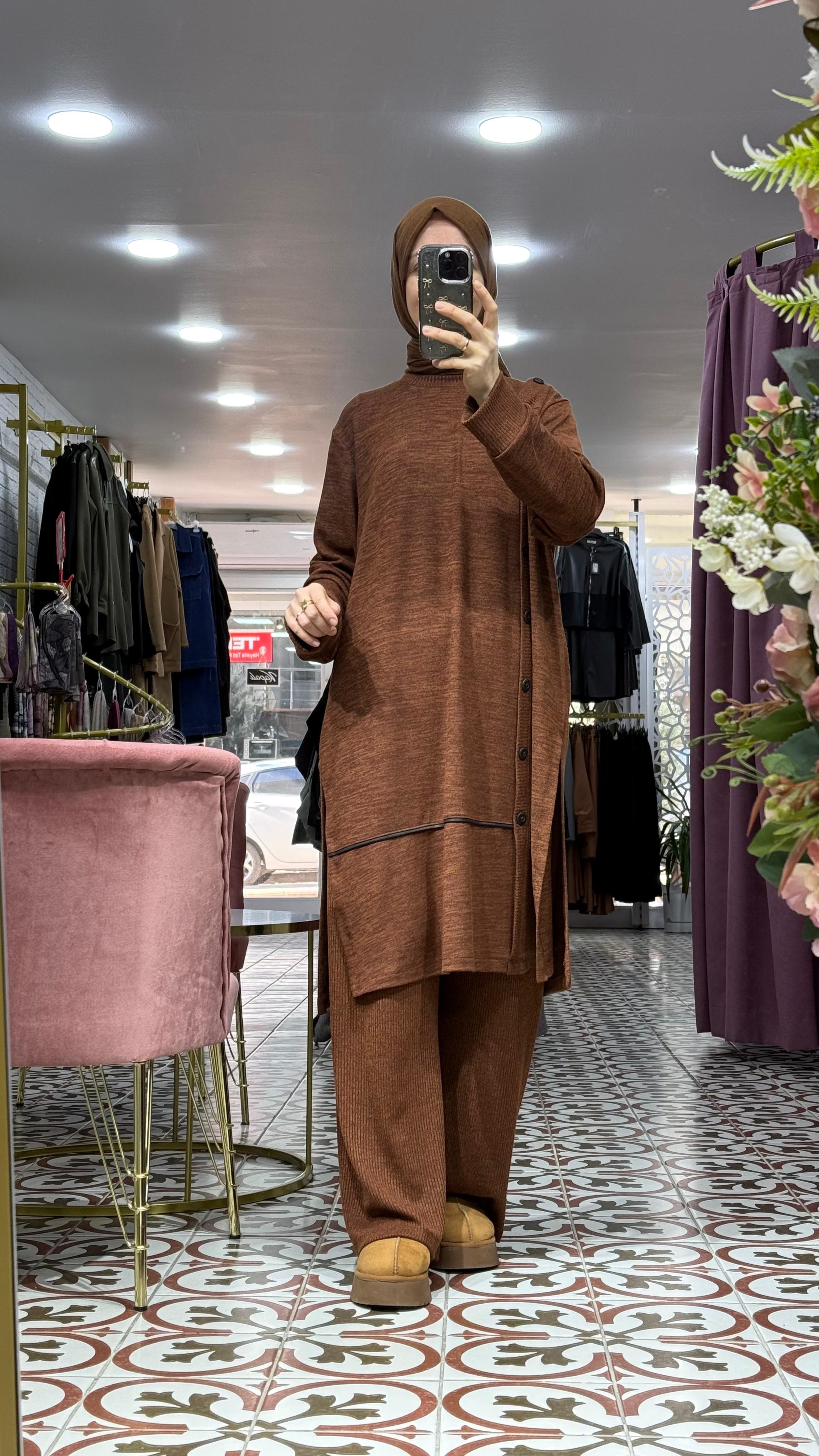 Triko takım -Tarçın renk